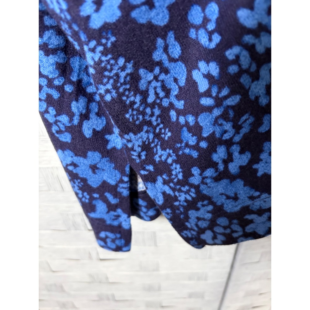 Simply Vera Vera Wang Dress Shirt Floral V-Neck Knit Pockets Long Sleeve Plus Sz - Picture 4 of 12